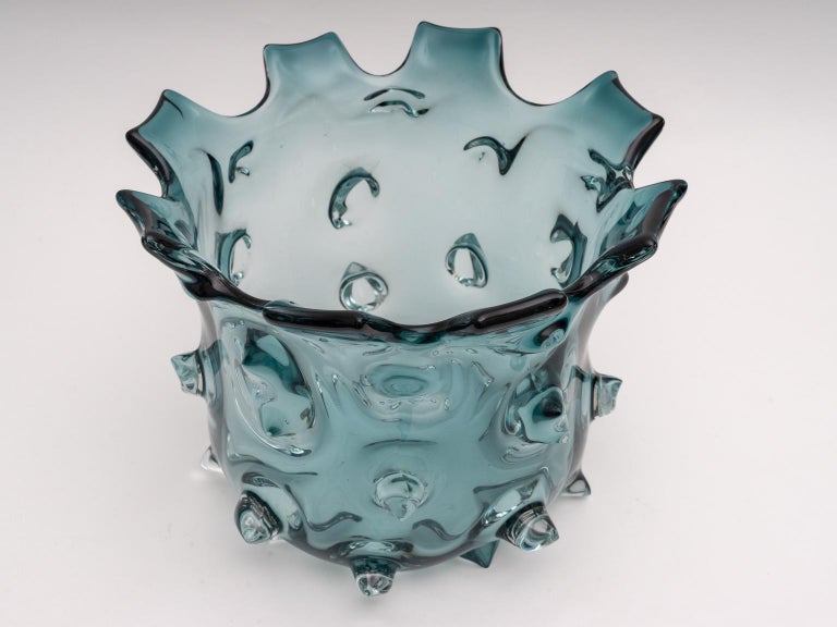 Blue Murano Glass Vase at 1stDibs