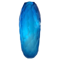 Blue Murano Glass Vase, Italy 1980s