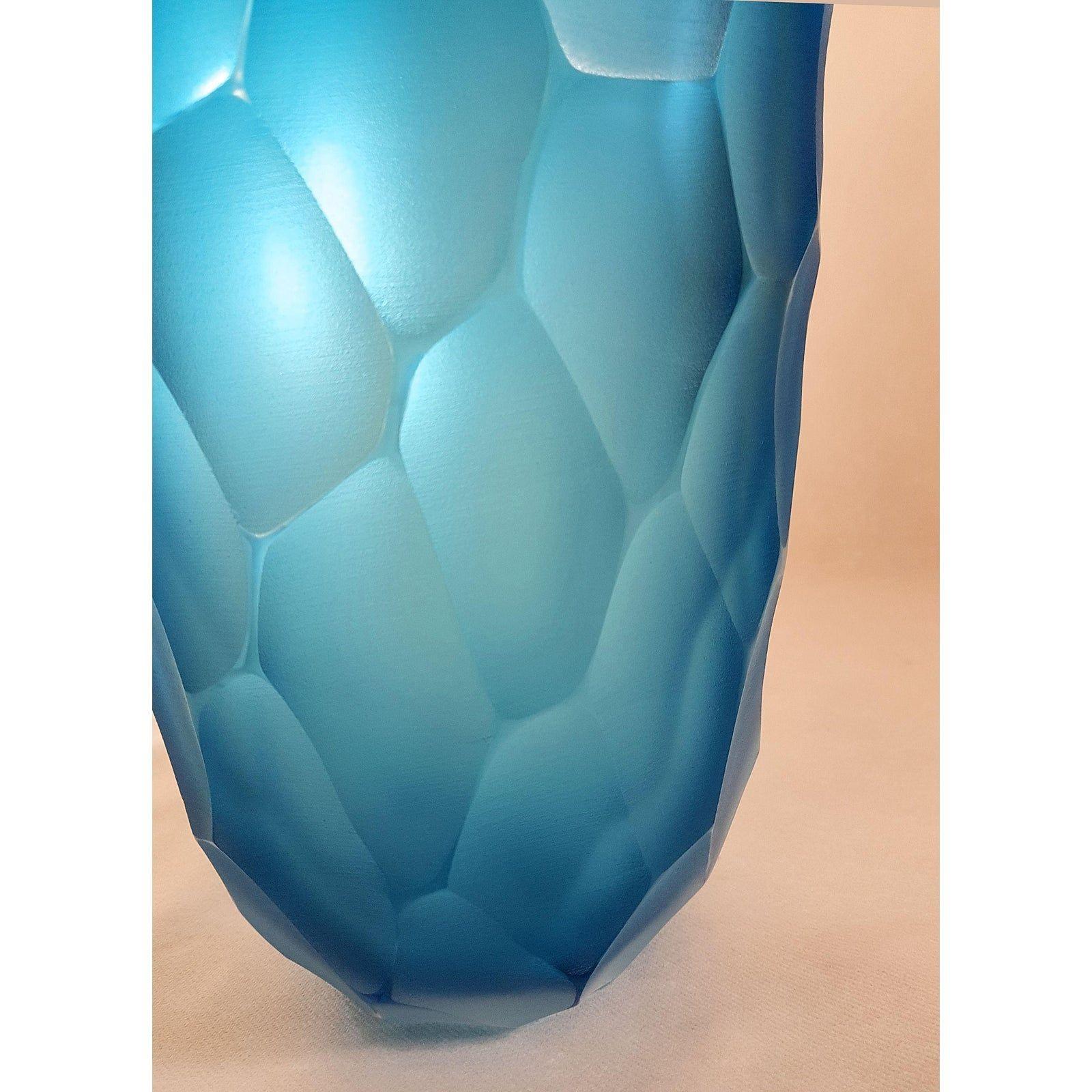 Blue Murano Glass Vase, Italy For Sale 3