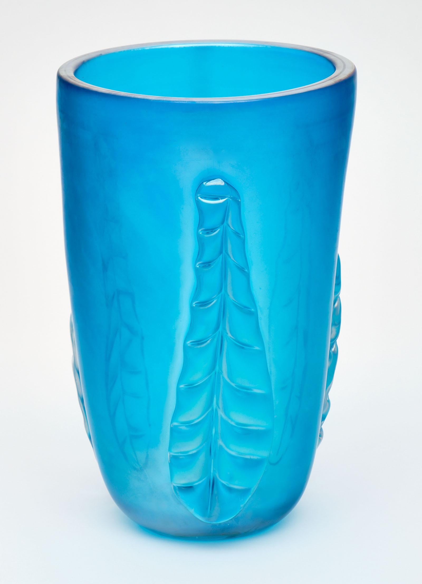 Blue Murano Glass “Veronese” Vases by Costantino In Good Condition In Austin, TX
