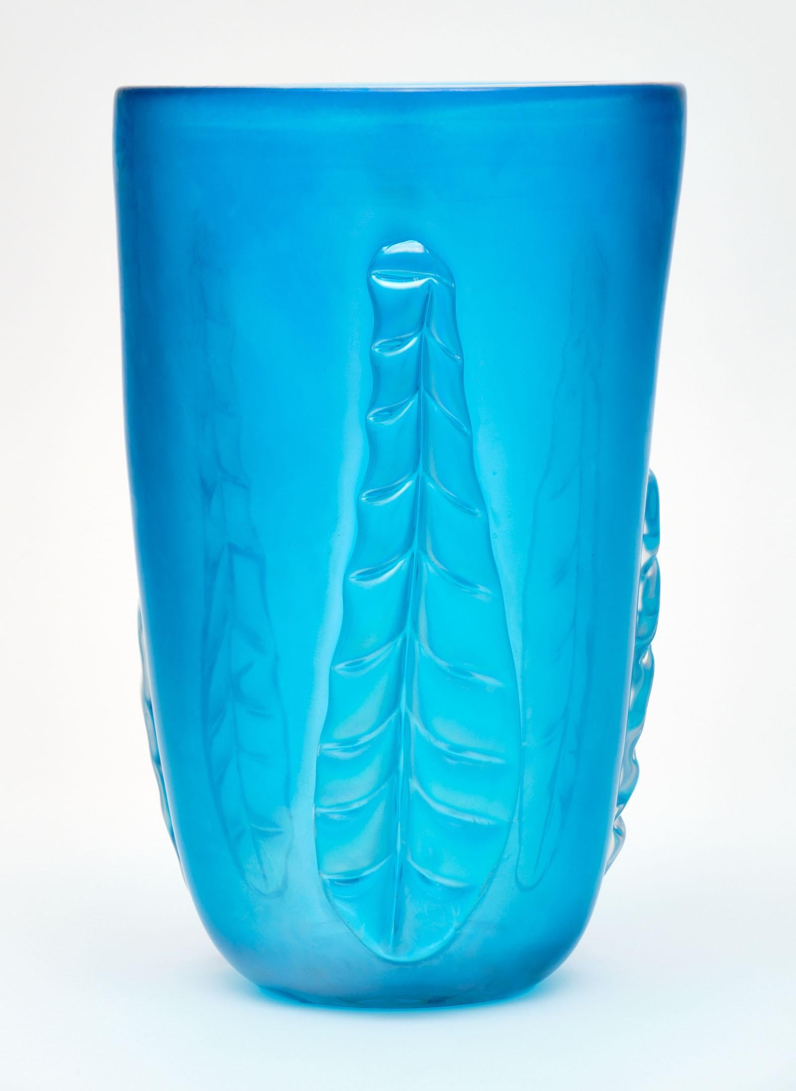 Late 20th Century Blue Murano Glass “Veronese” Vases by Costantino
