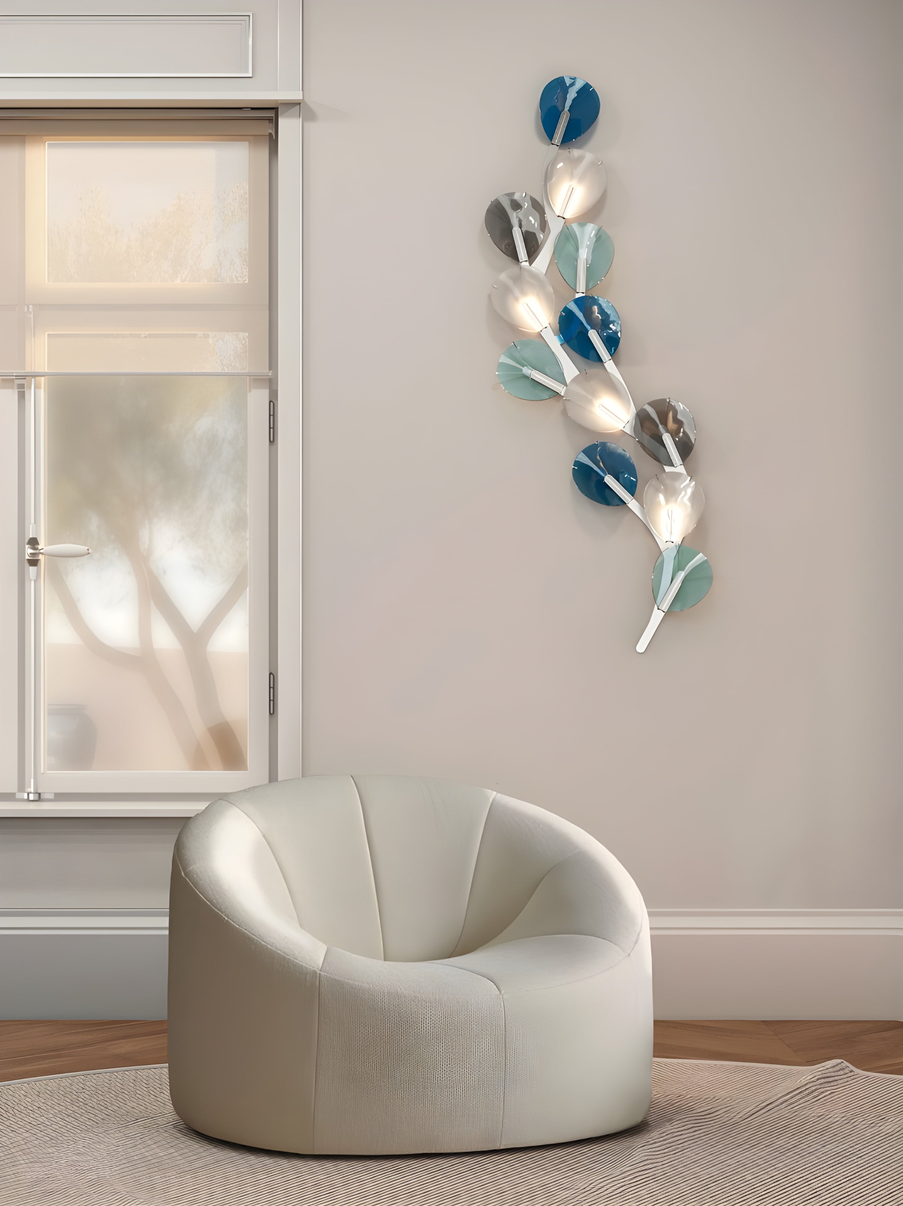HIEDRA Applique in vetro blu realizzate a mano a Barcellona