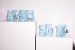 Blue Murano Glassware, 1970s, Set of 8