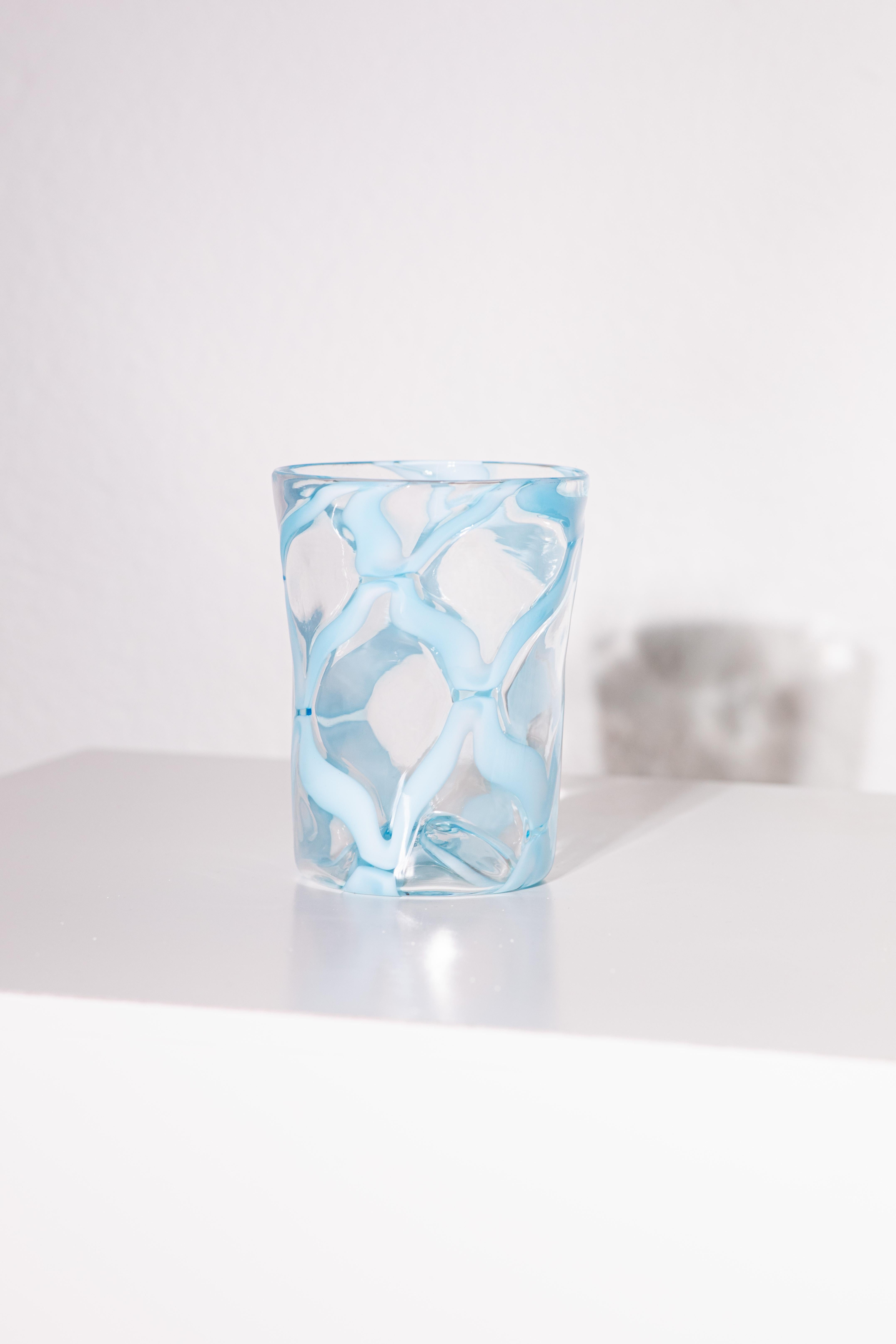 Blaue Murano-Glaswaren, 1970er Jahre, 8er-Set im Zustand „Hervorragend“ im Angebot in Collonge-Bellerive, GE