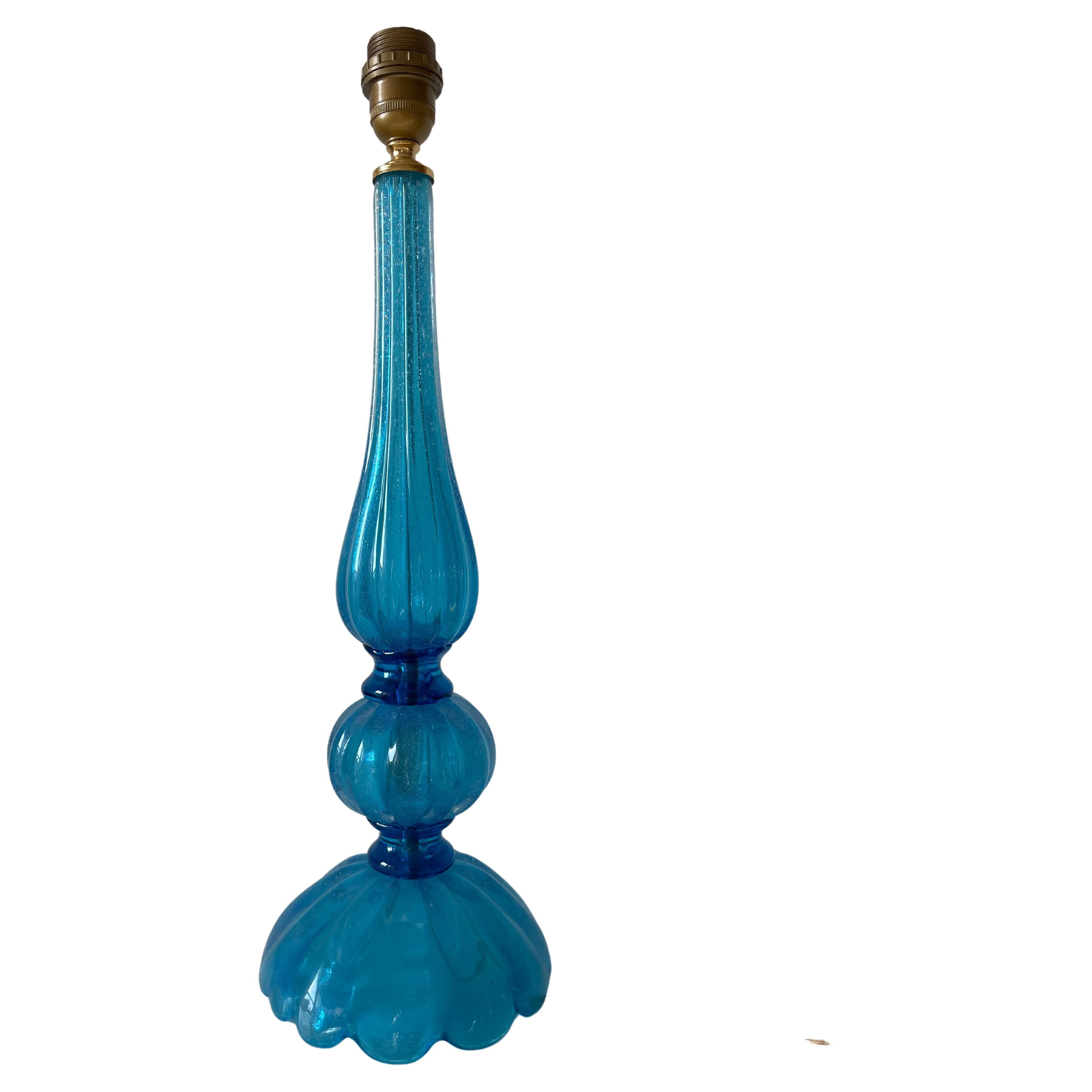 Blaue Murano-Lampe von Seguso Vetri d'Arte im Angebot 3