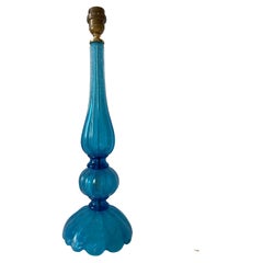 Blue Murano Lamp by Seguso Vetri d'Arte