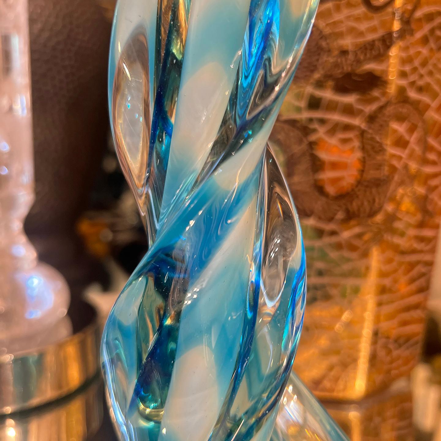 Italian Blue Murano Lamp For Sale
