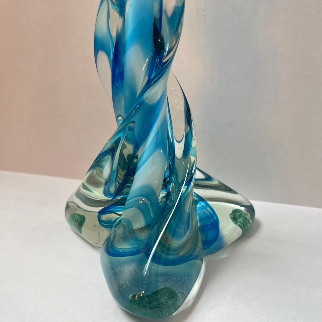 Early 20th Century Blue Murano Lamp For Sale