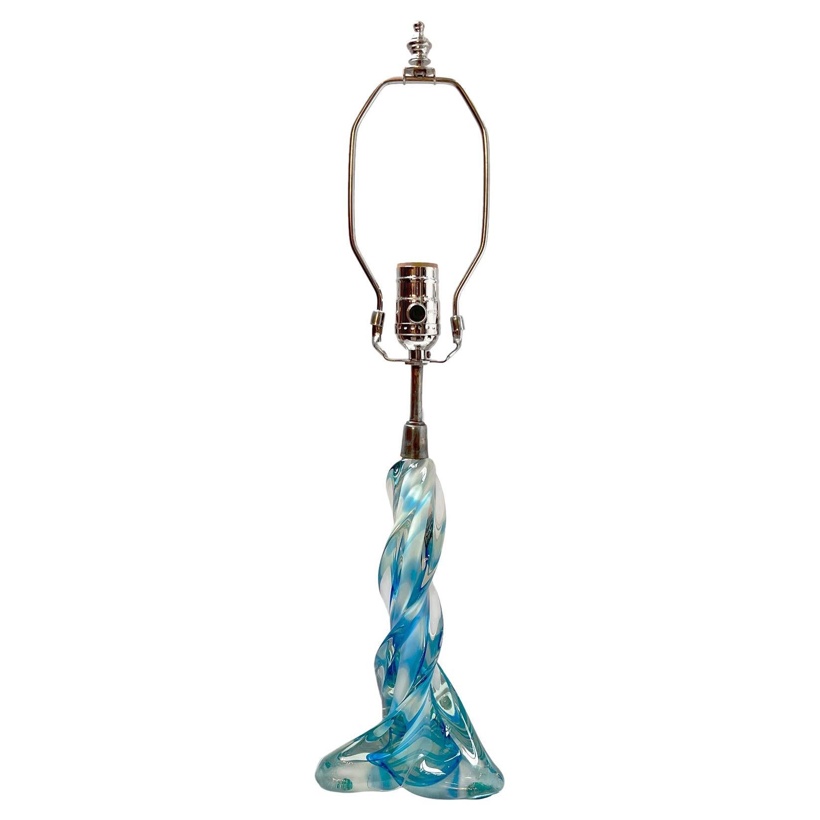 Blue Murano Lamp For Sale