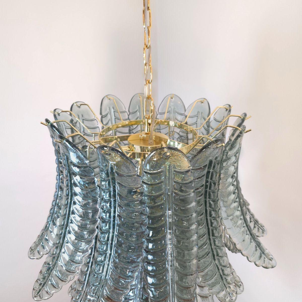 Lustre bleu de Murano, Italie en vente 3
