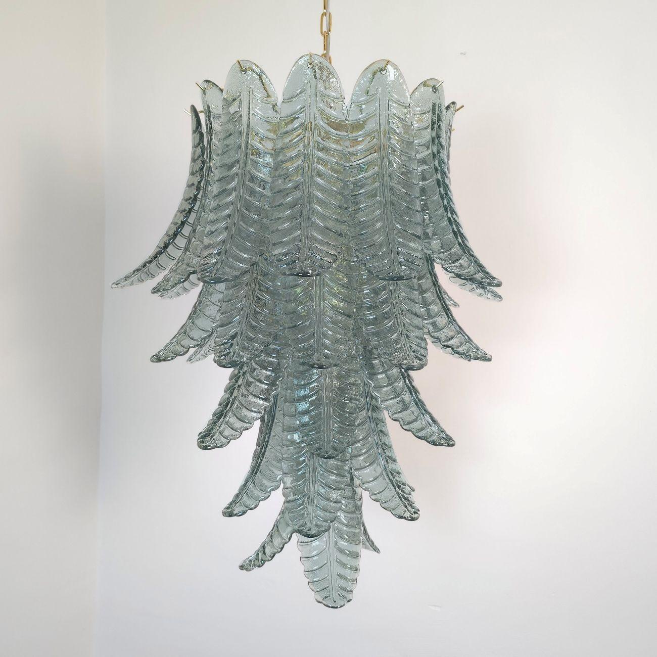 Mid-Century Modern Lustre bleu de Murano, Italie en vente