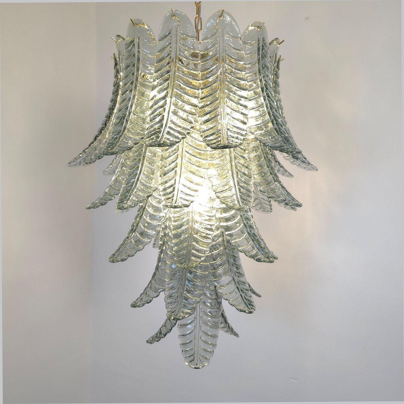 Fin du 20e siècle Lustre bleu de Murano, Italie en vente