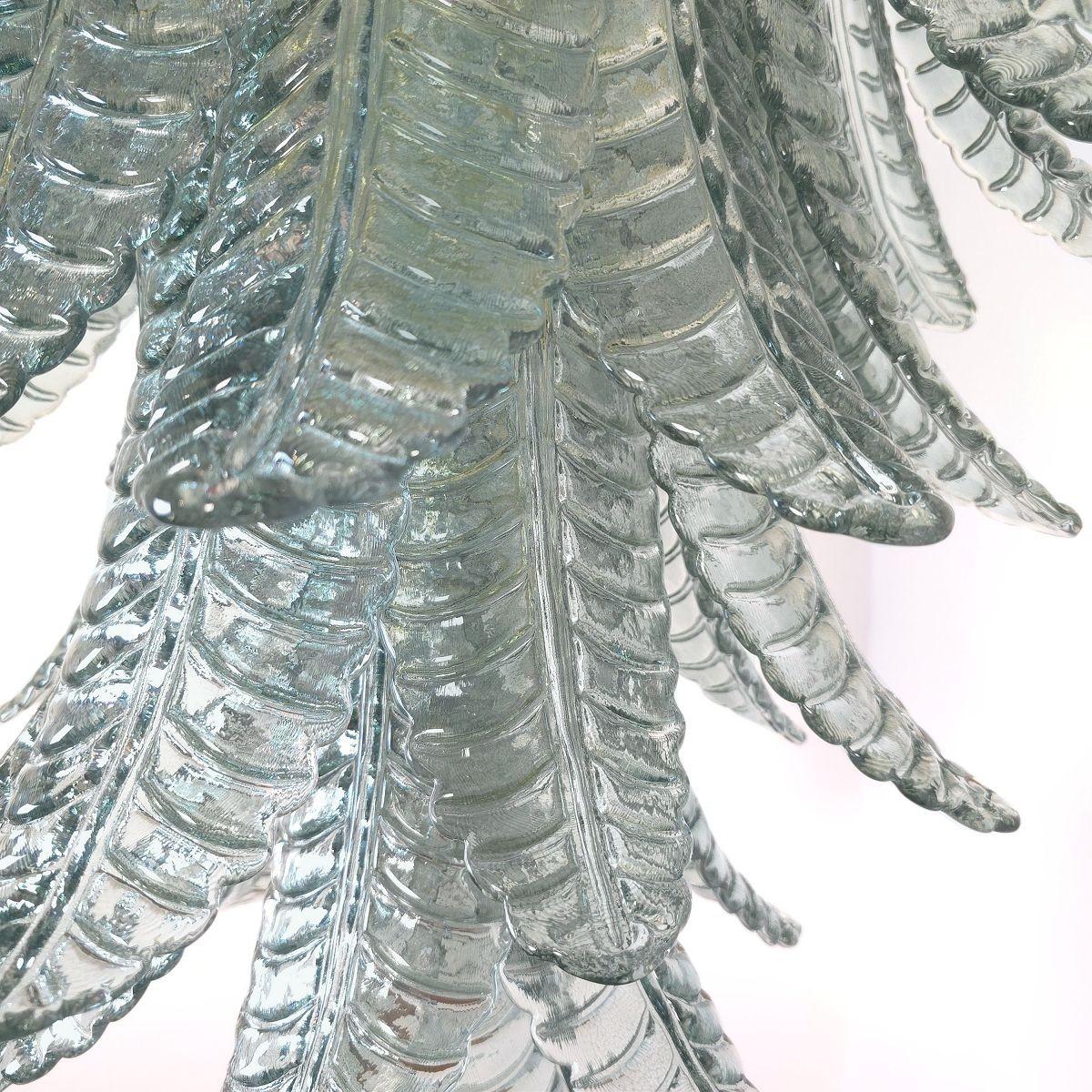 Plaqué or Lustre bleu de Murano, Italie en vente