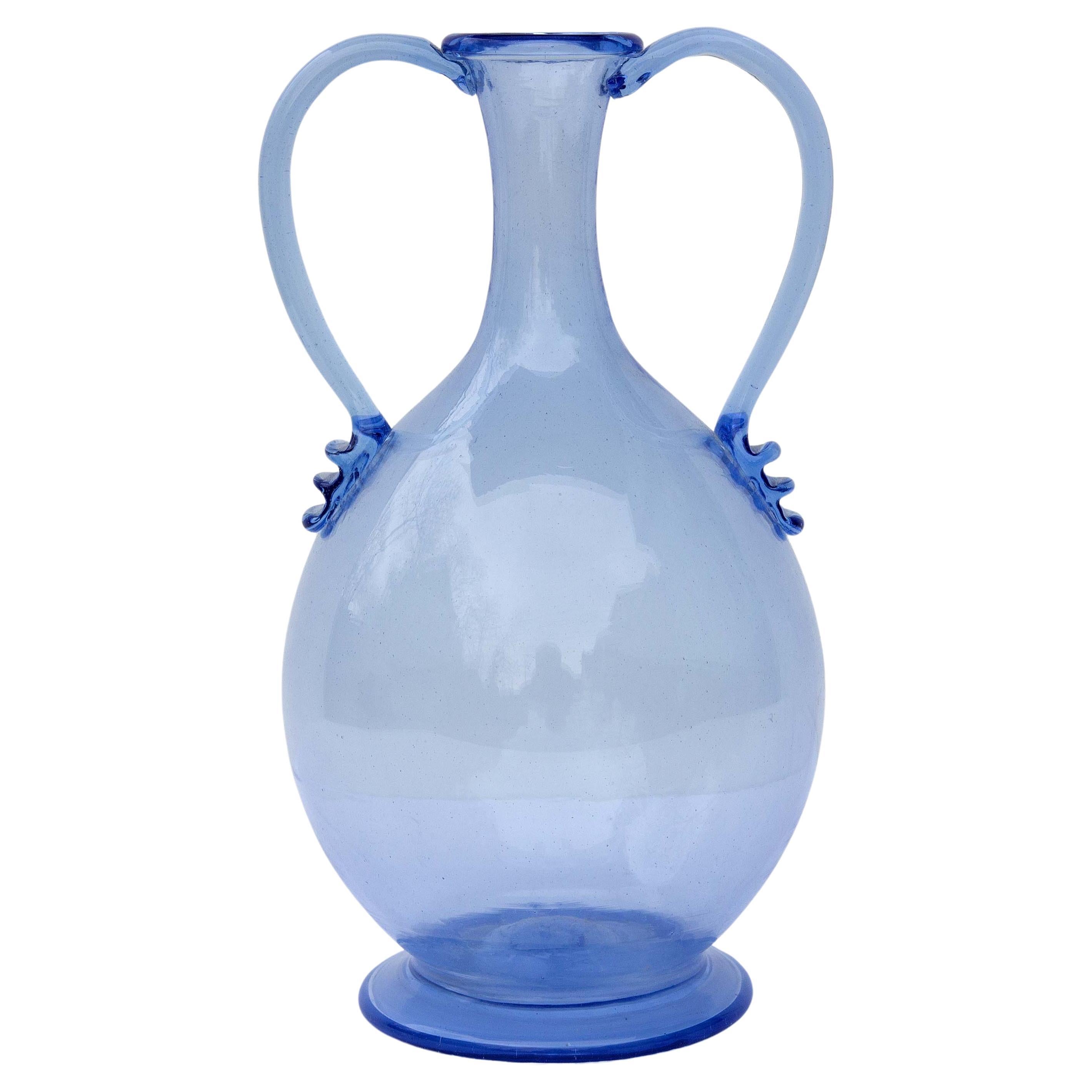 Blue Murano Vase Attributed to Salviati