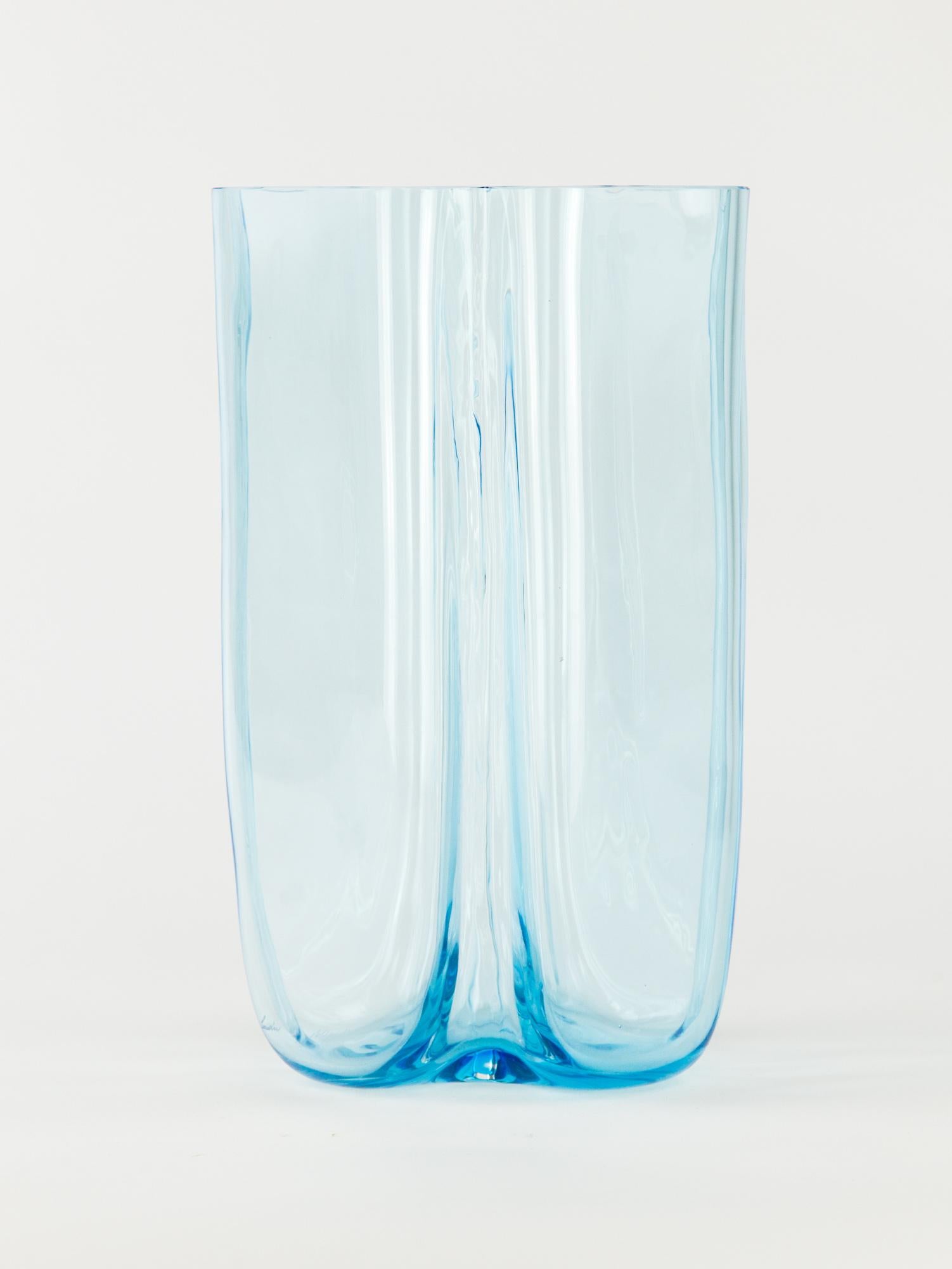 Post-Modern Blue Murano Vase by Cenedese & Albarelli, Italy, 1970s  For Sale
