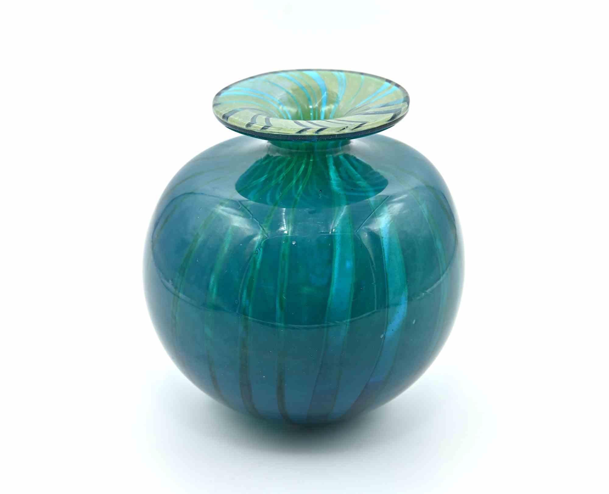 Italian Blue Murano Vase, Italy, Mid-20th Century