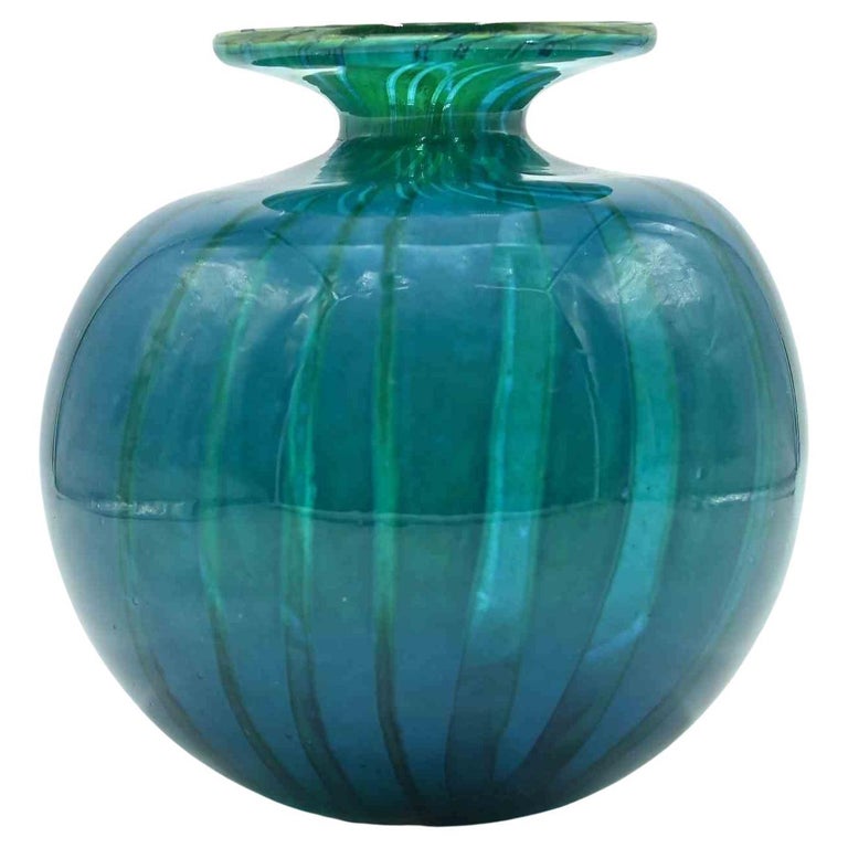 Blue Murano Vase, Italy, Mid-20th Century For Sale