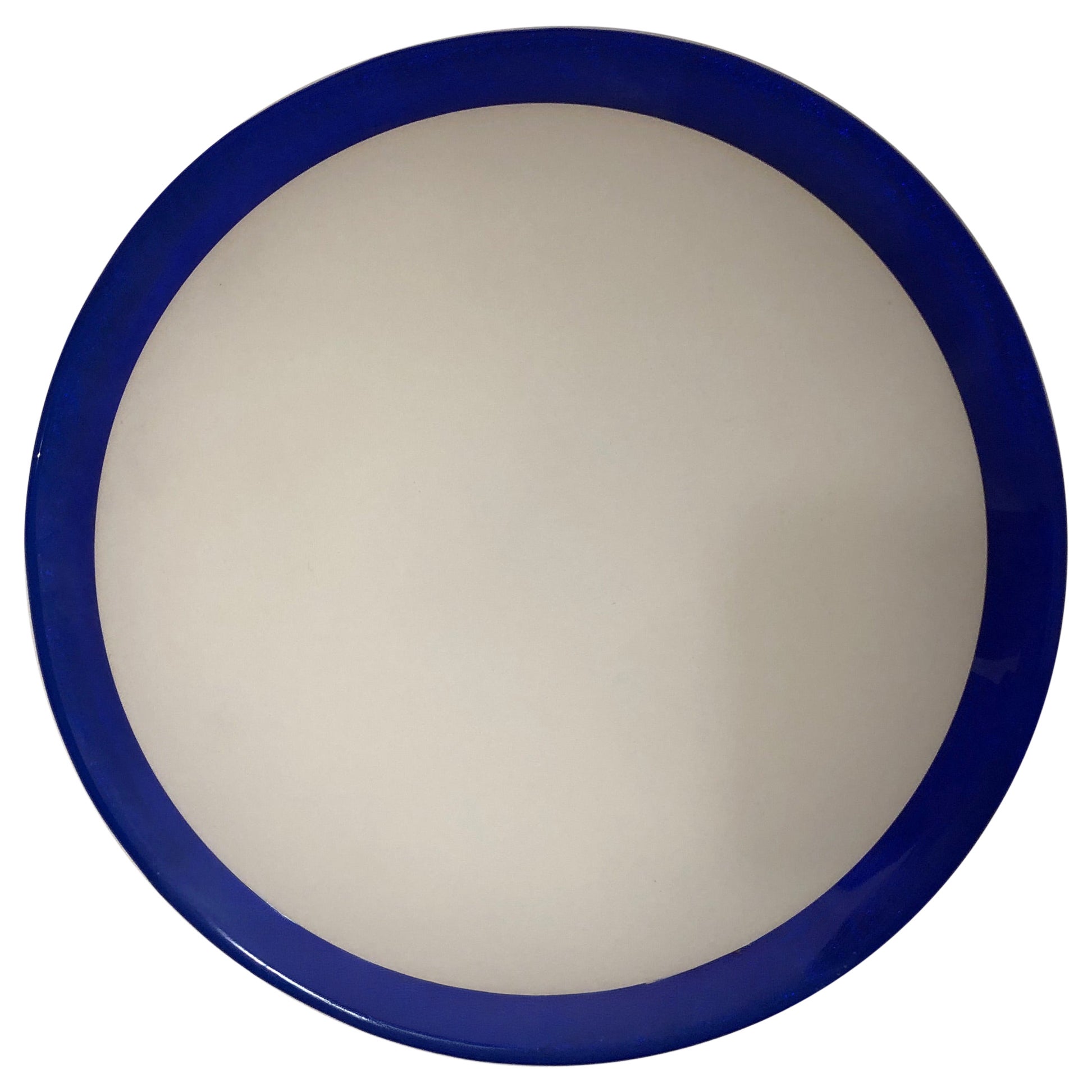 Blue Murano Wall Ceiling Light Sconce by Vetri Handblown Glass 1990s Italy For Sale