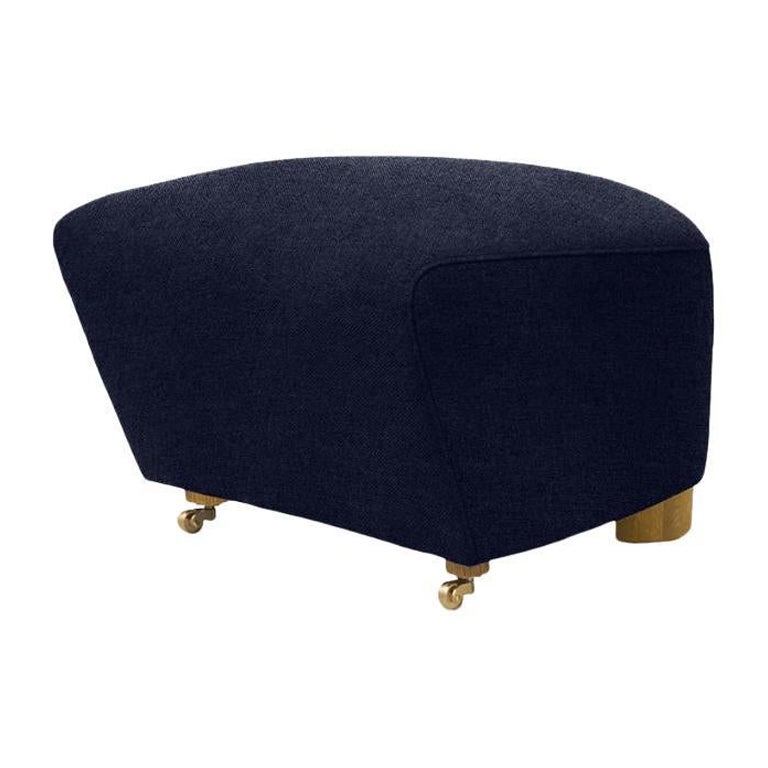 Pouf « Hallingdal the Tired Man » en chêne naturel bleu par Lassen