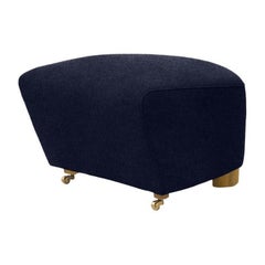 Blue Natural Oak Hallingdal the Tired Man Footstool by Lassen