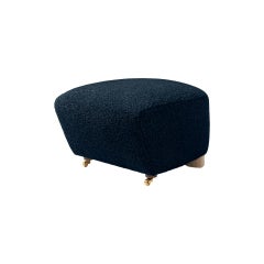 Blue Natural Oak Sahco Zero the Tired Man Footstool by Lassen