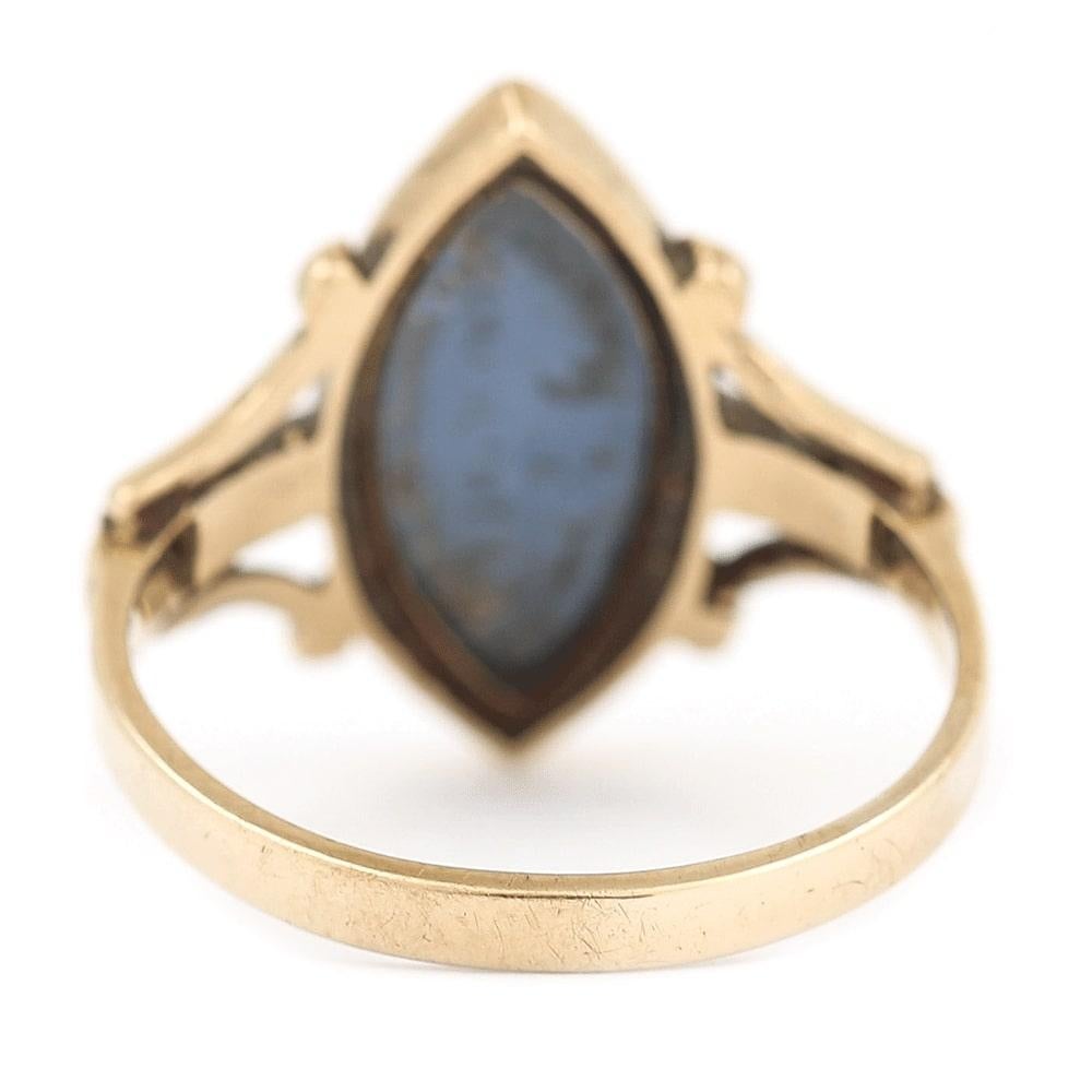Blue Navette Jasperware Wedgewood Ring, Early 20th Century 1