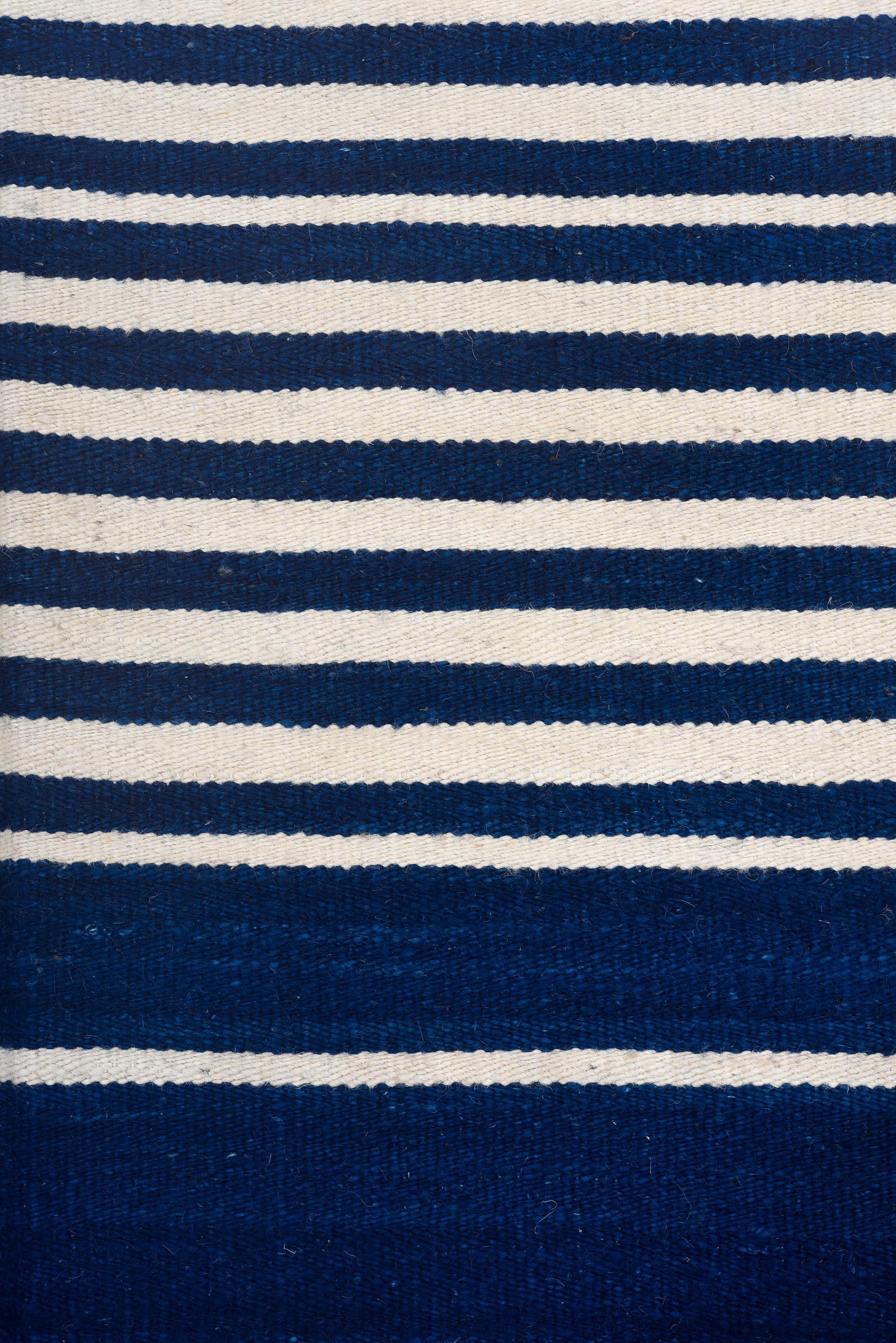 Wool Blue Navy Kilim For Sale