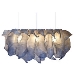 Blue Nebula Grande Hand Painted Pendant Lamp by Mirei Monticelli