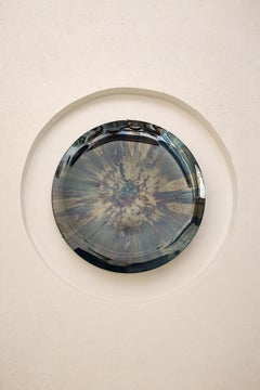 Limited Edition Blue Nebula Concave Multicolor Oxidized Mirror by Homa