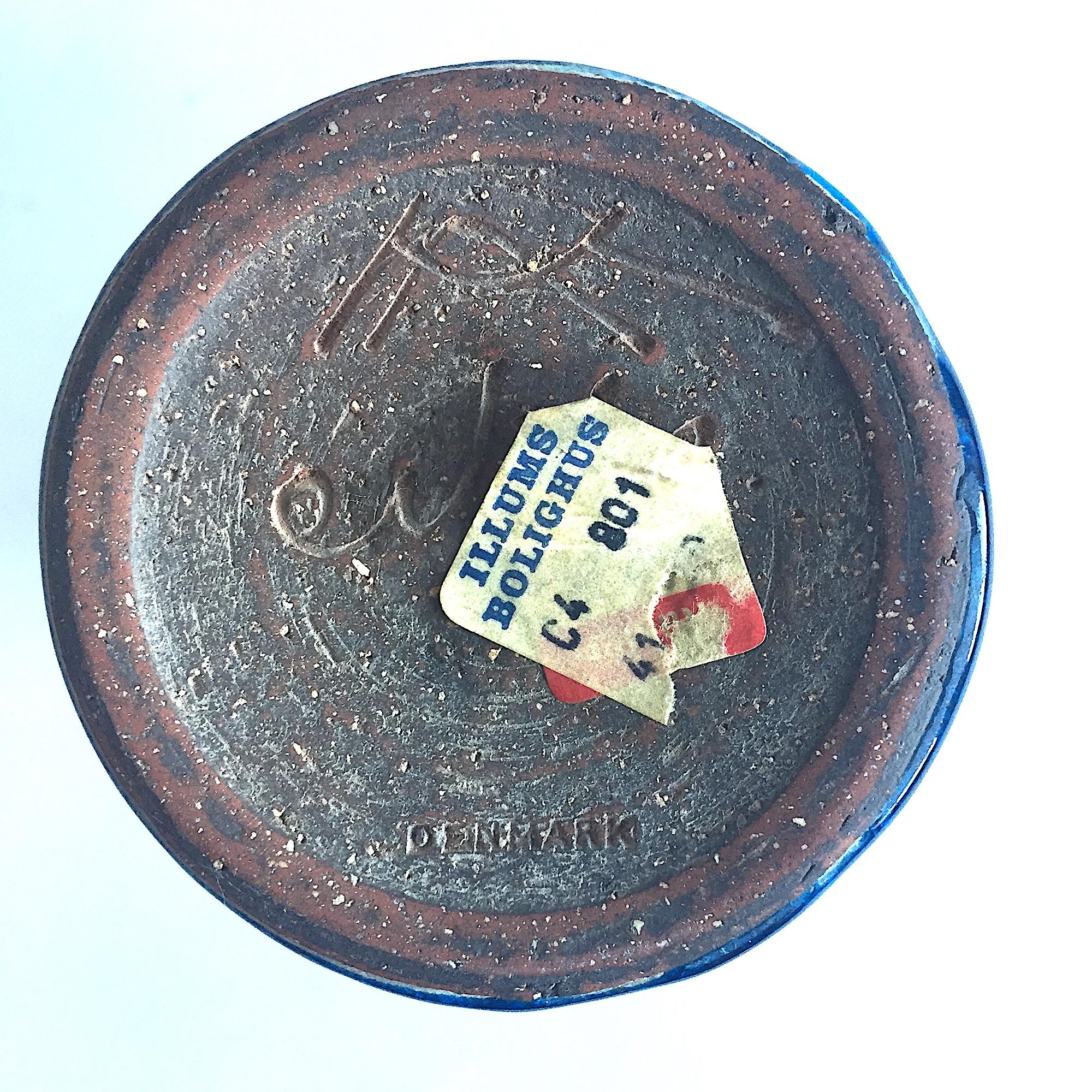 Milieu du XXe siècle Vase bleu Niels Kahler, Danemark, Kähler en vente