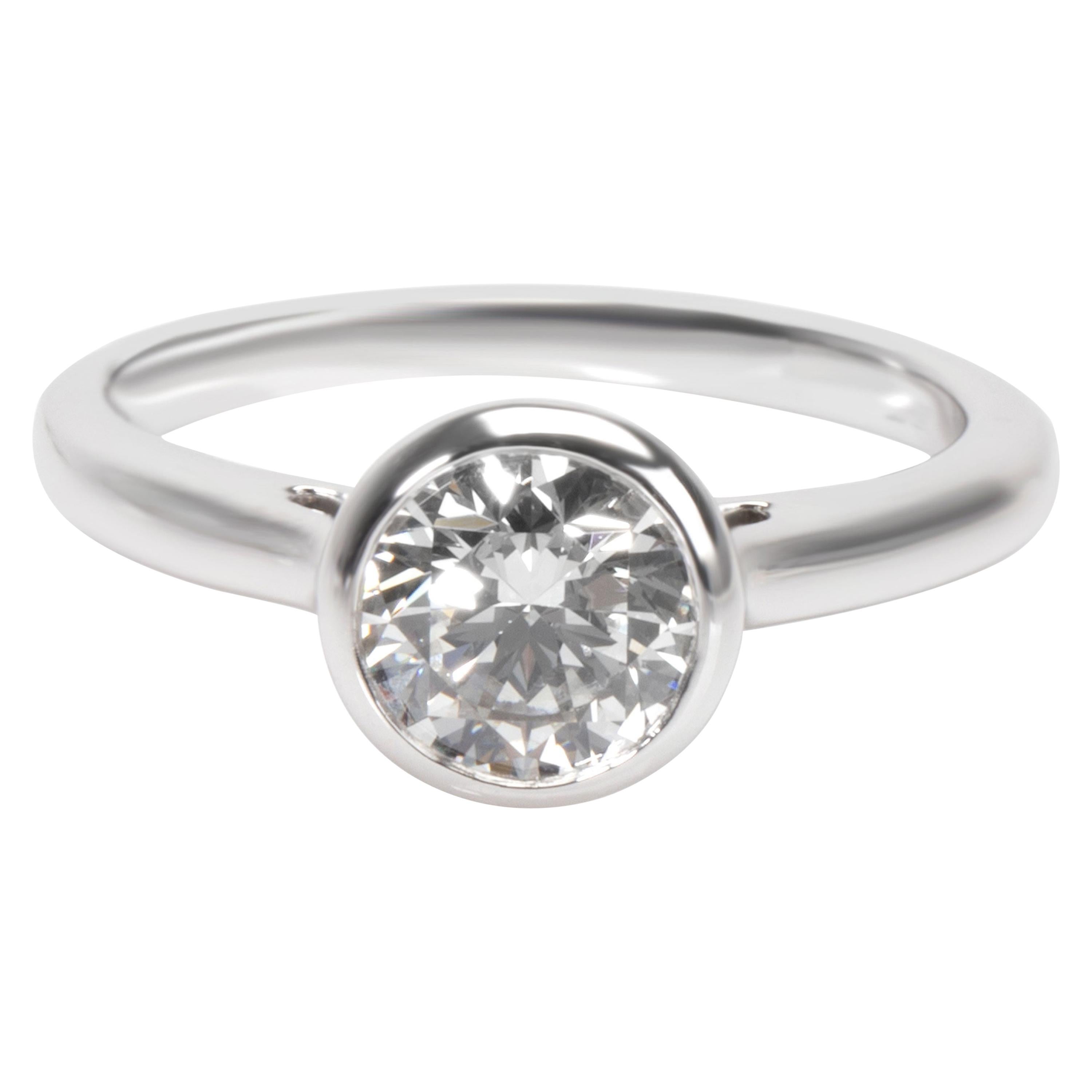 Blue Nile Diamond Engagement Ring in Platinum GIA Certified E VVS2 1.09 Carat