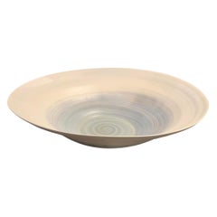 Blue Ombre Extra Large Handcrafted Fine Ceramic Bowl, Italy, Contemporary