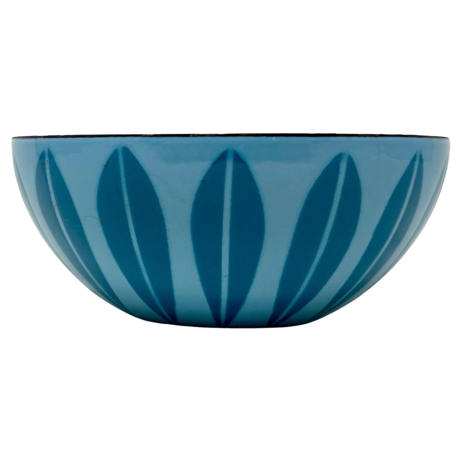 Blue on Blue Cathrineholm Lotus Enamelware Bowl, Scandinavian Modern Kitchen
