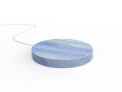 Contemporary Azul Macaubas Marble Base, Small, 15w Wireless Charger
