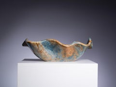 Blue Onyx Carved Freeform Bowl