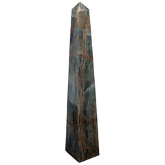 Blue Onyx Hand Carved Obelisk