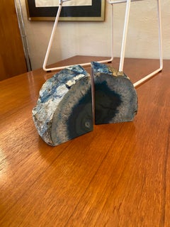 Blue Onyx Marble Bookends