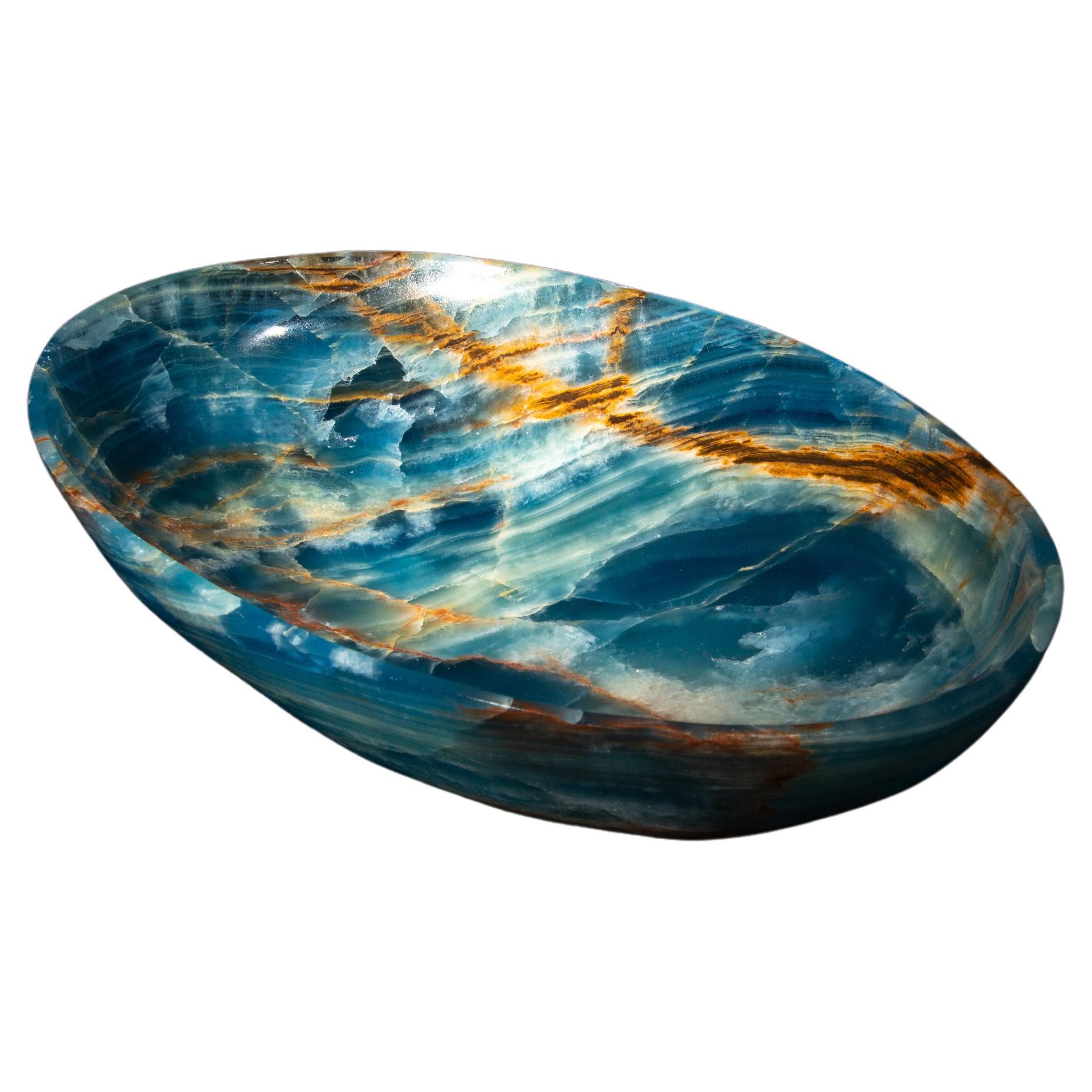 Blue Onyx Vide Poche, 9.25" For Sale
