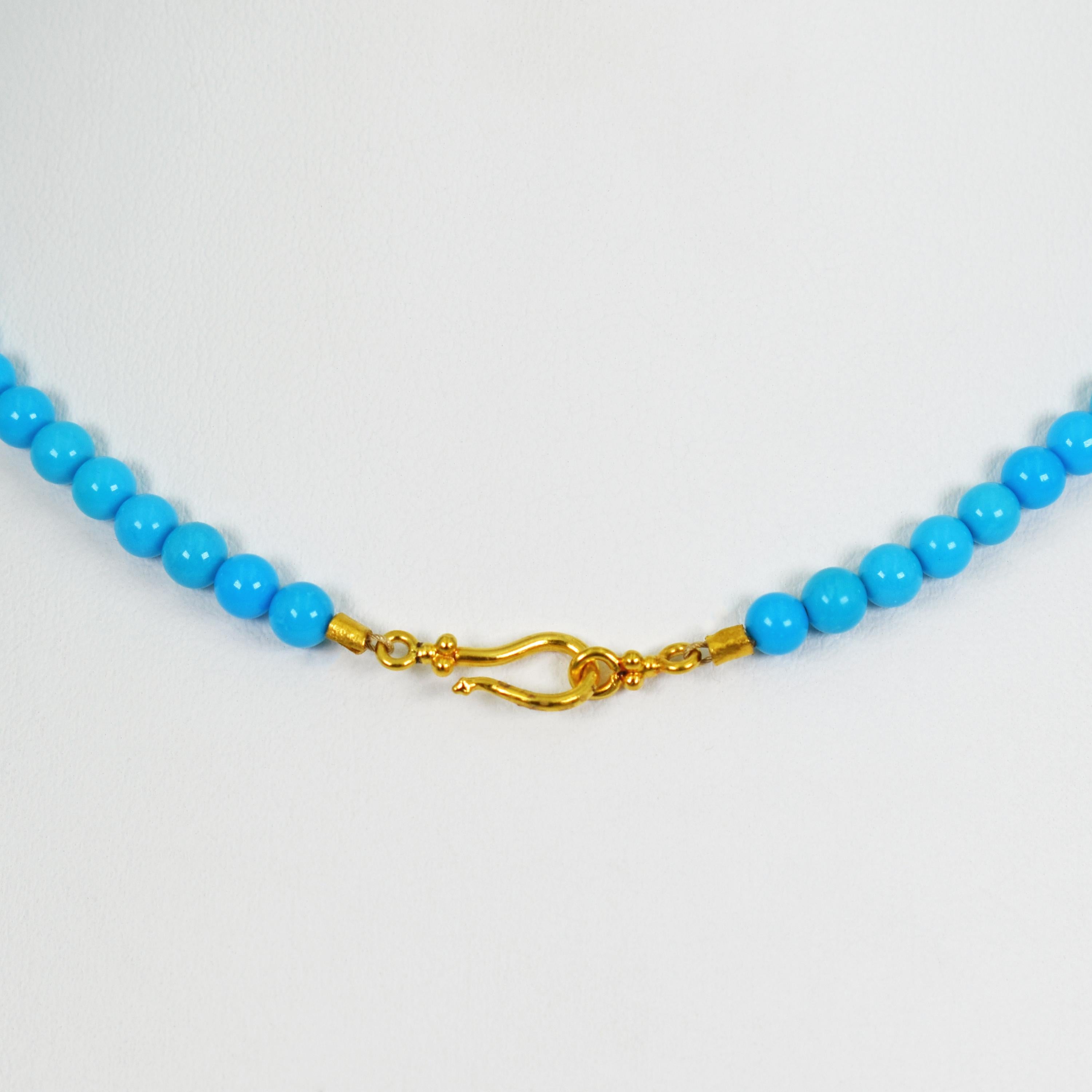 blue opal bead necklace