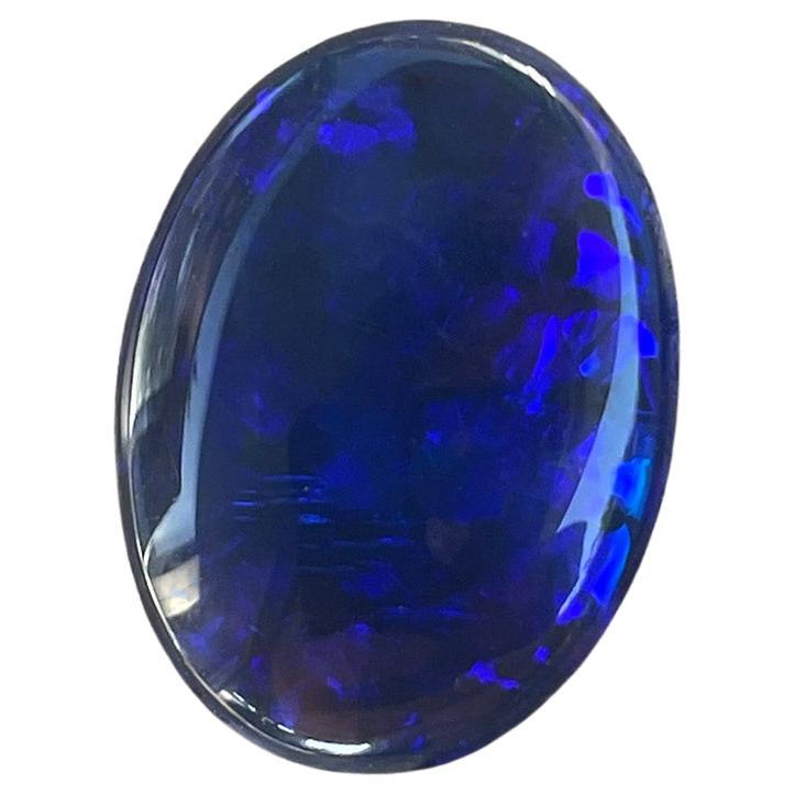 Blue Opal Cabochon 10.31 Ct Deep Neon Blue Natural Australian Stone Magic