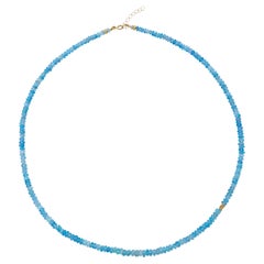 Collar Ópalo Azul Oro 14K -by Bombyx House