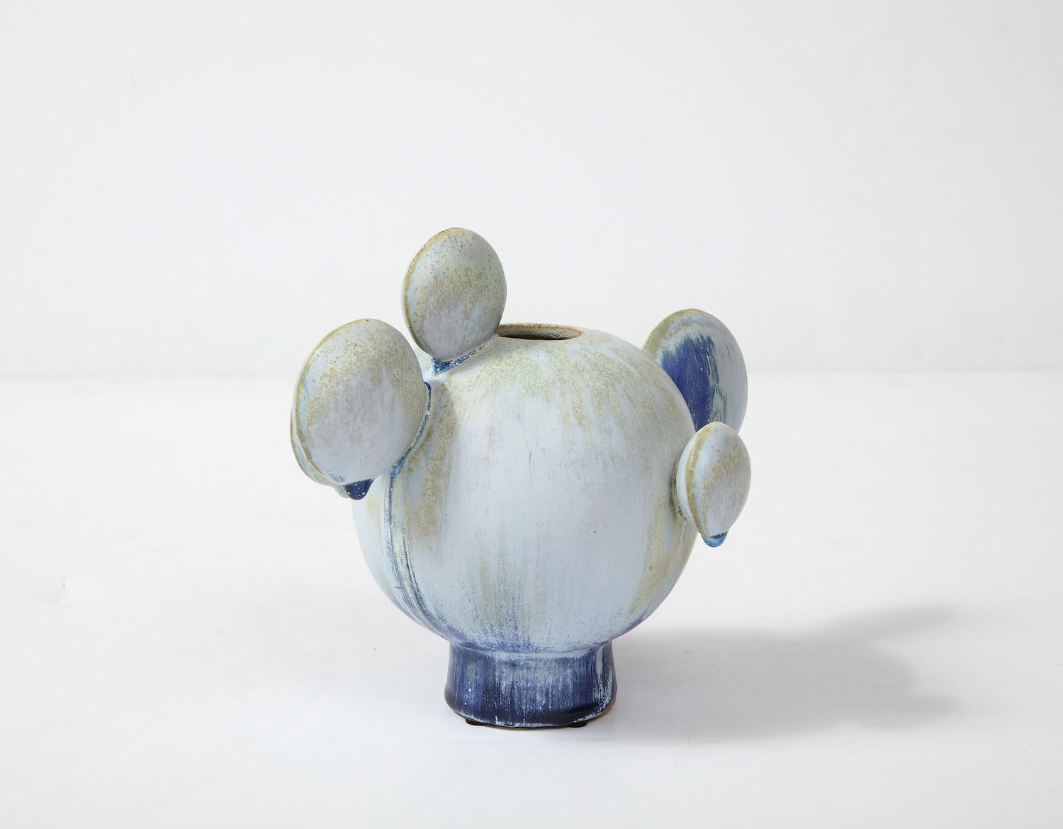 American Blue Opium Vase by Robbie Hiedinger For Sale