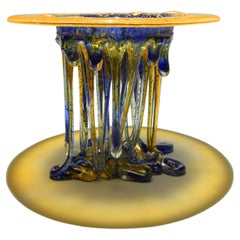 « Bleu, orange, or », méduse, verre de Murano, Italie, pièce maîtresse 2025