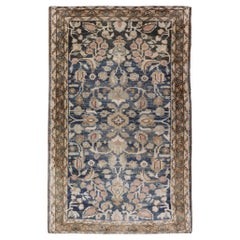 Tapis floral oriental beige et bleu de Keivan Woven Arts
