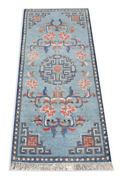Blue Oriental Rug Antique Rugs, Blue Chinese Rug, Handmade Carpet Runner