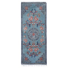 Blue Oriental Rug Antique Rugs, Blue Chinese Rug, Handmade Carpet Runner