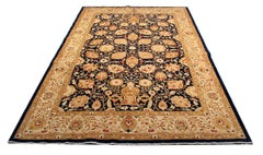 Blue Oriental Rugs Gold Living Room Rugs Handmade Carpets