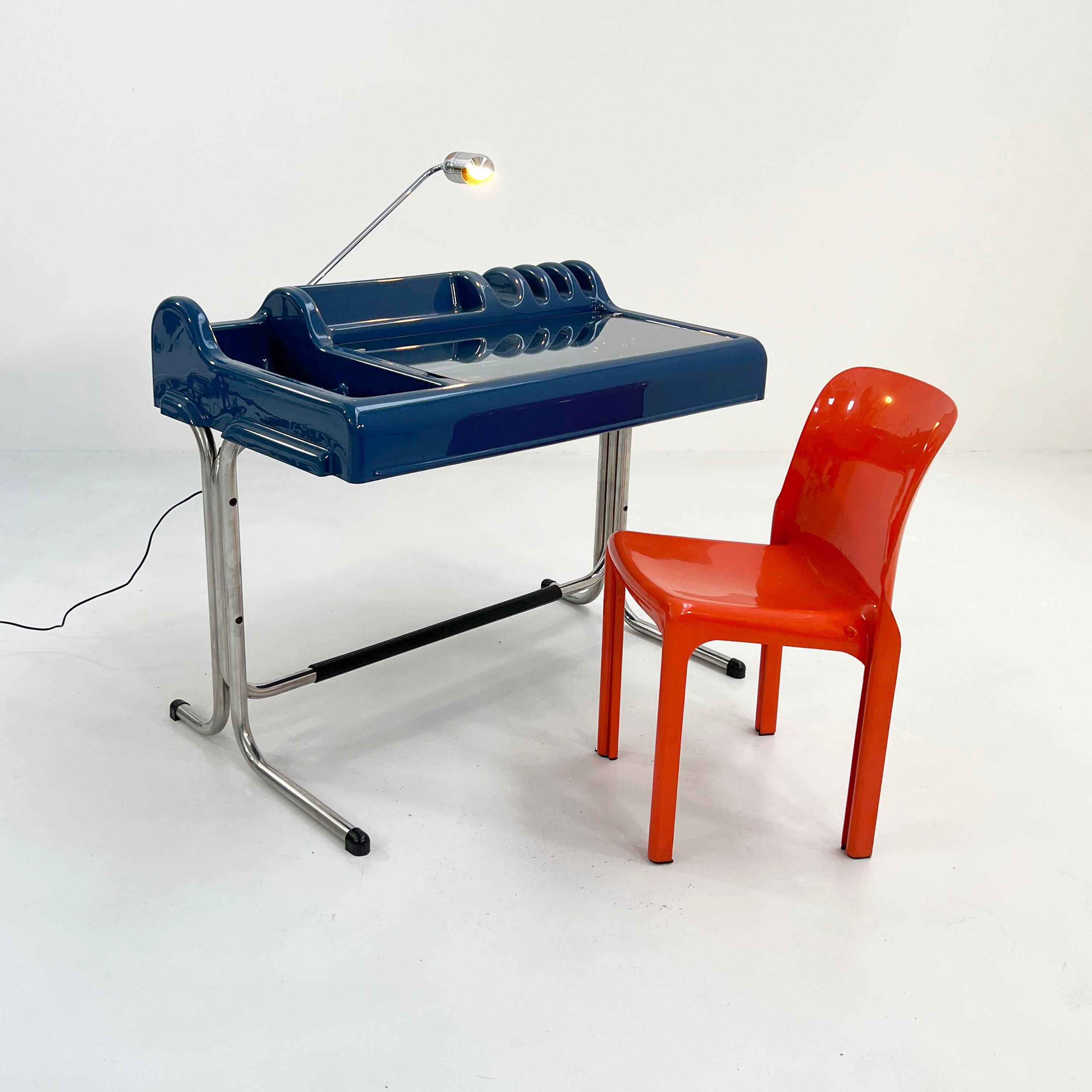 Blue Orix Desk by Vittorio Parigi & Nani Prina for Molteni, 1970s 3