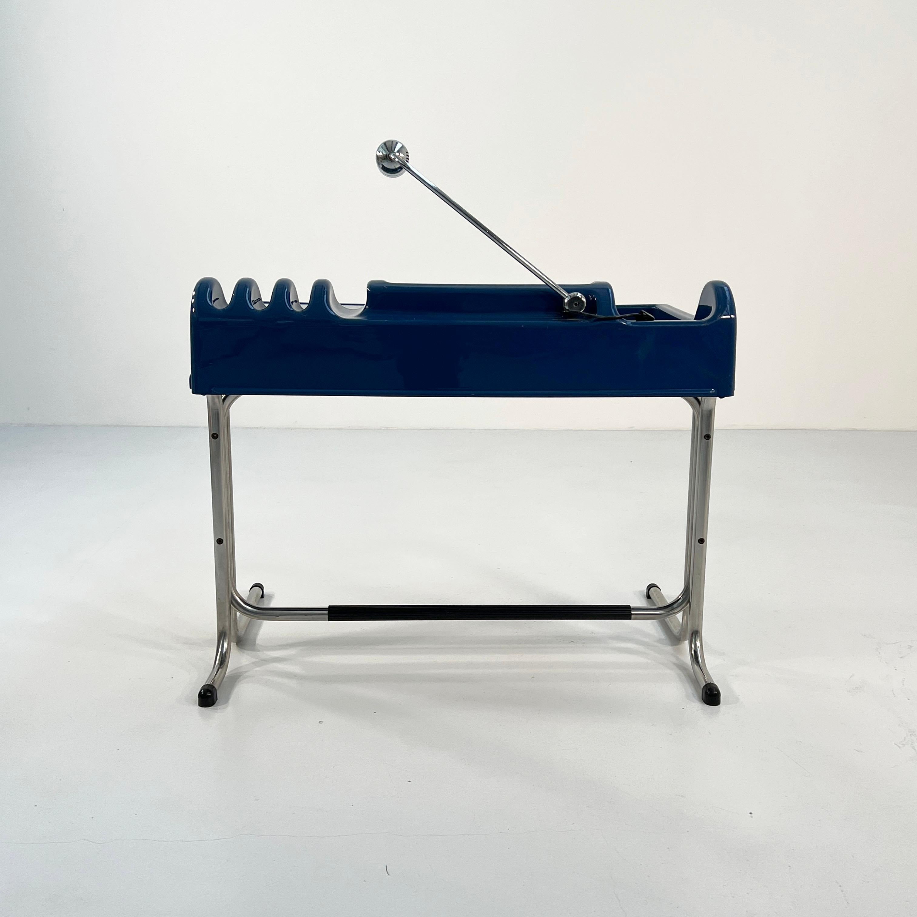 Blue Orix Desk by Vittorio Parigi & Nani Prina for Molteni, 1970s In Good Condition In Ixelles, Bruxelles