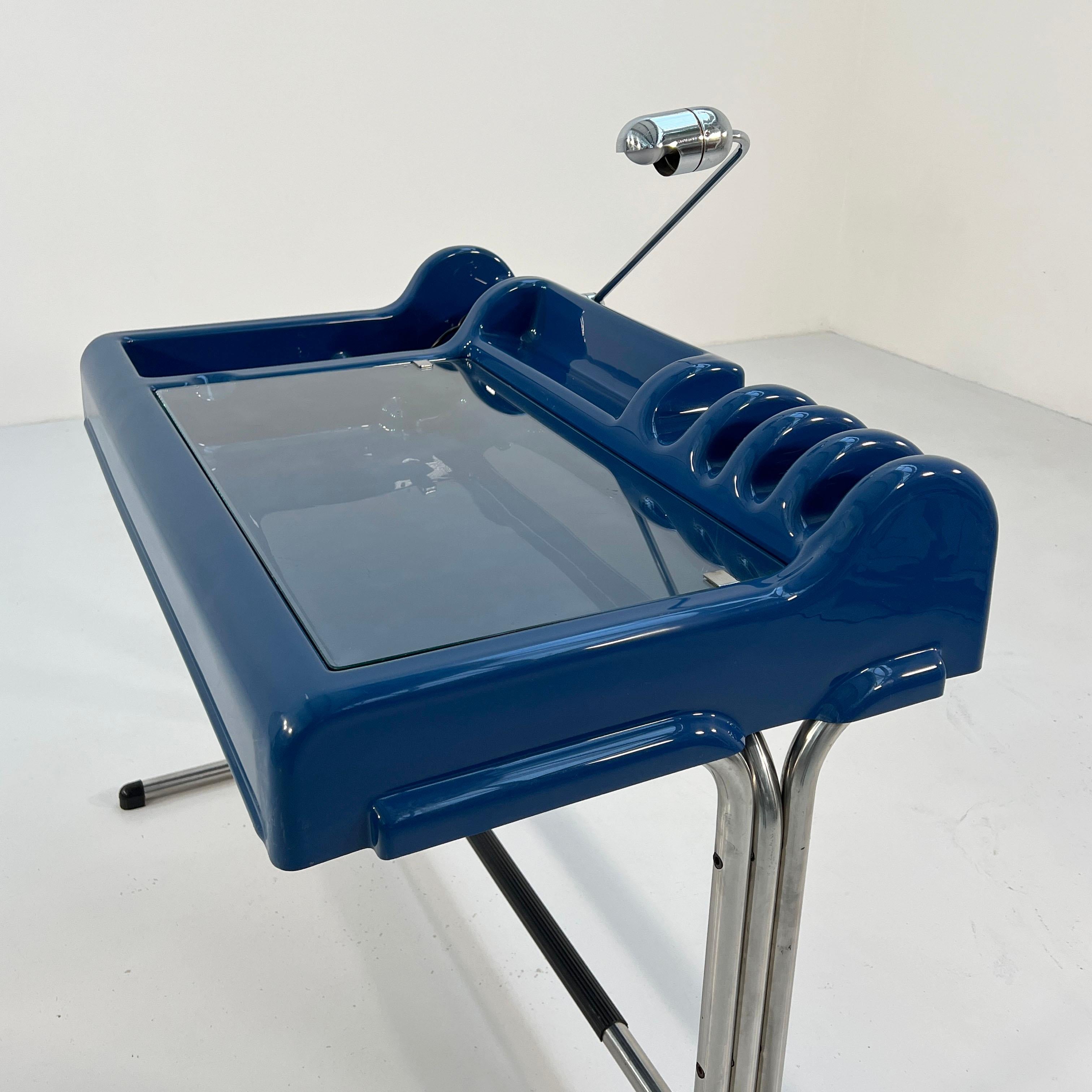 Late 20th Century Blue Orix Desk by Vittorio Parigi & Nani Prina for Molteni, 1970s